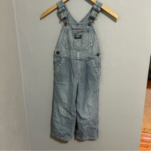 Oshkosh Kids striped Railroad Overalls toddler size 3T